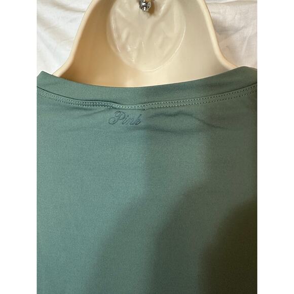 Victoria’s Secret PINK Fitted Tee Bold Green Everyday Cute Street Style XXL - Picture 3 of 6